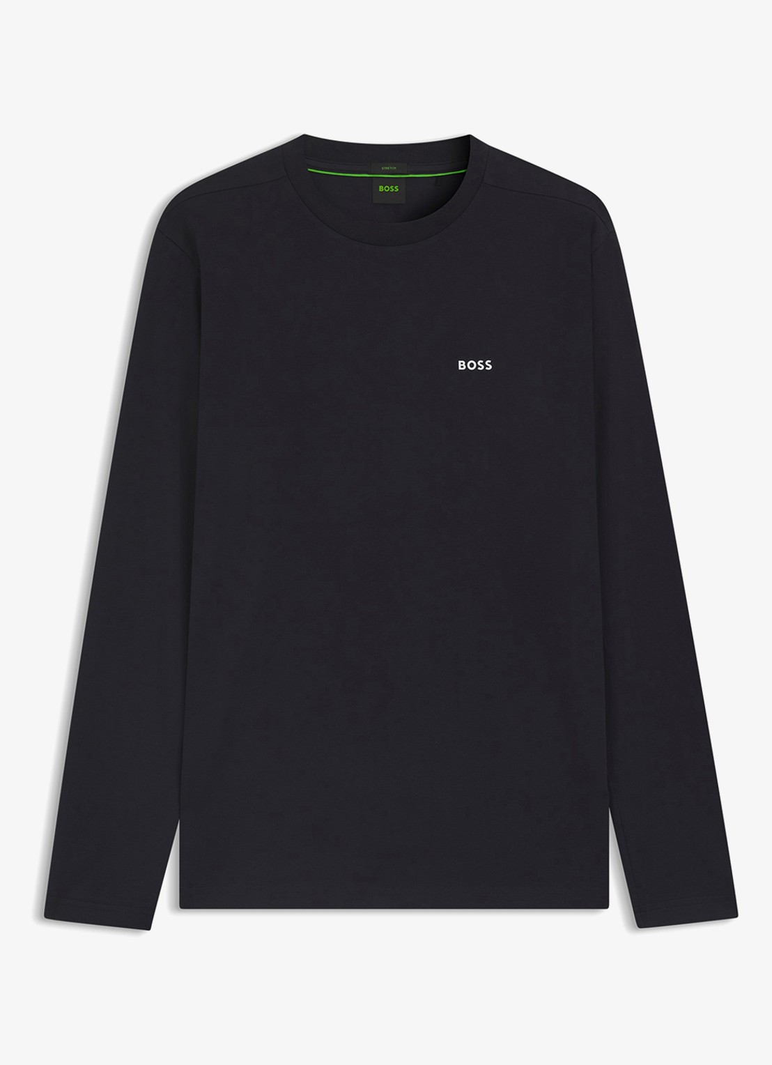 BOSS Longsleeve met logo - voorkant 2 royalblauw