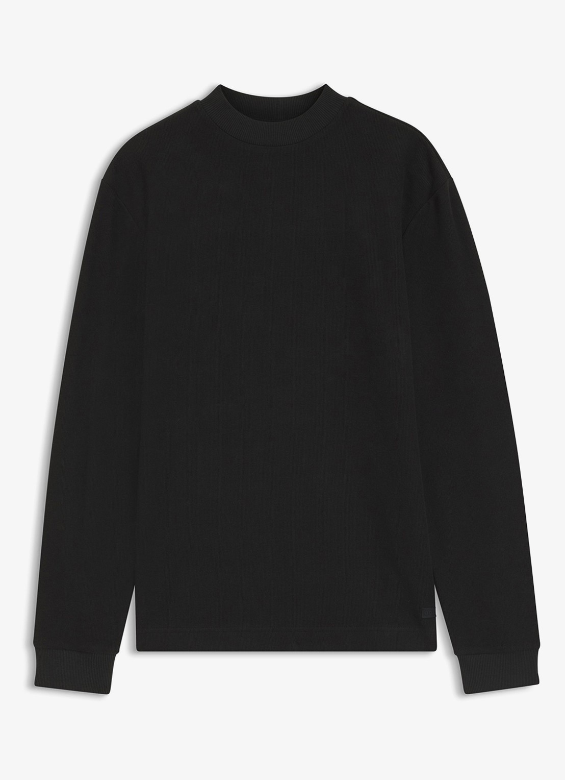 BOSS Longsleeve met stretch - voorkant zwart