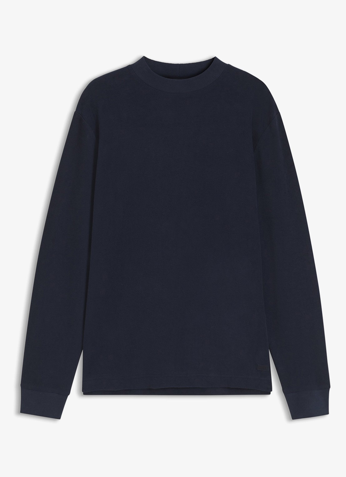 BOSS Longsleeve met stretch - voorkant 4 donkerblauw
