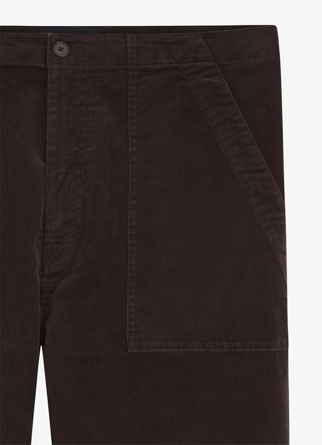 BOSS Loose fit broek van corduroy met opgestikte zakken - detail 3 medium brown-210 / bruin