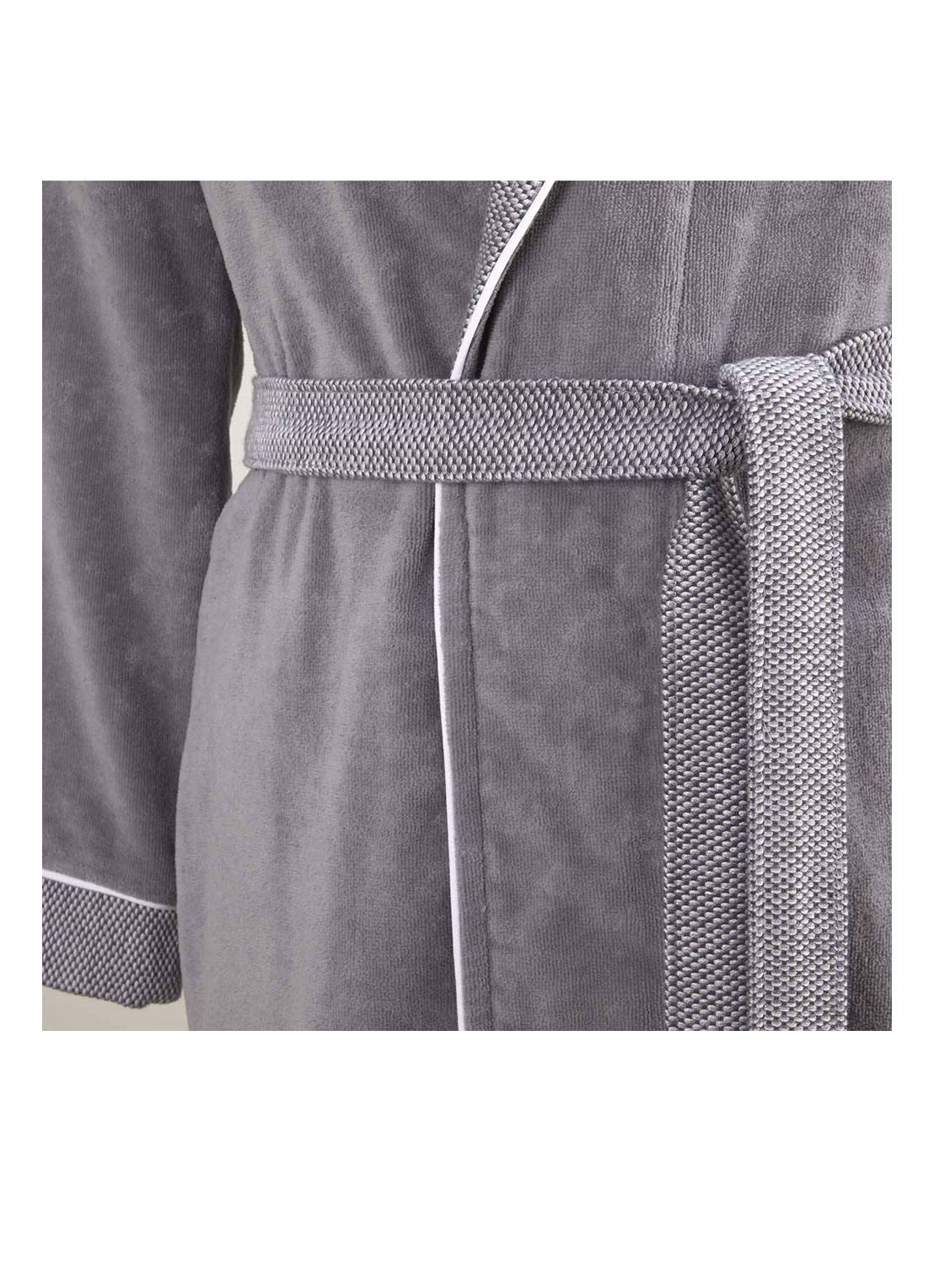 BOSS LORD     CamelH      Bath robe - detail 3 grijs