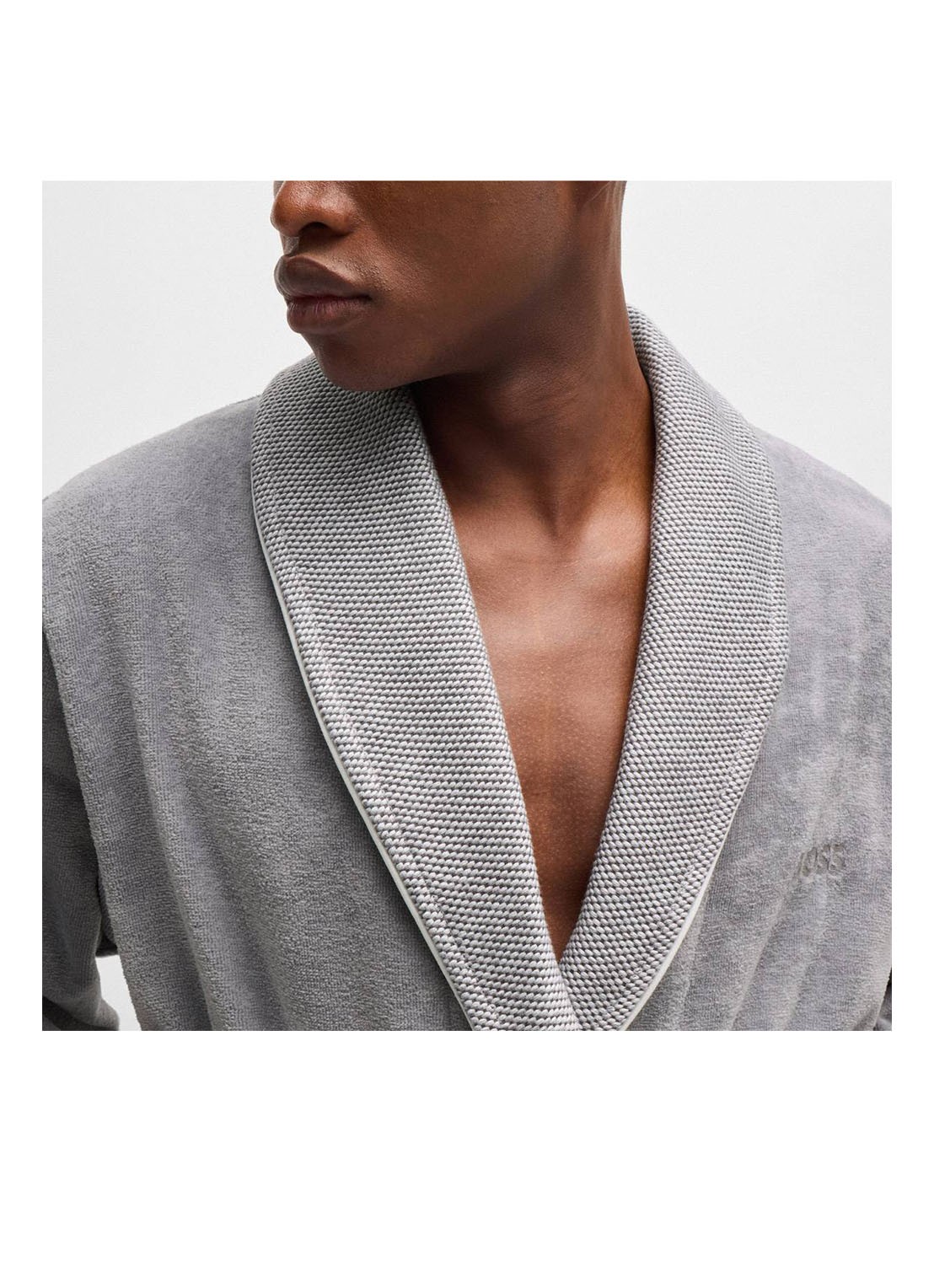 BOSS LORD     CamelH      Bath robe - detail 4 grijs