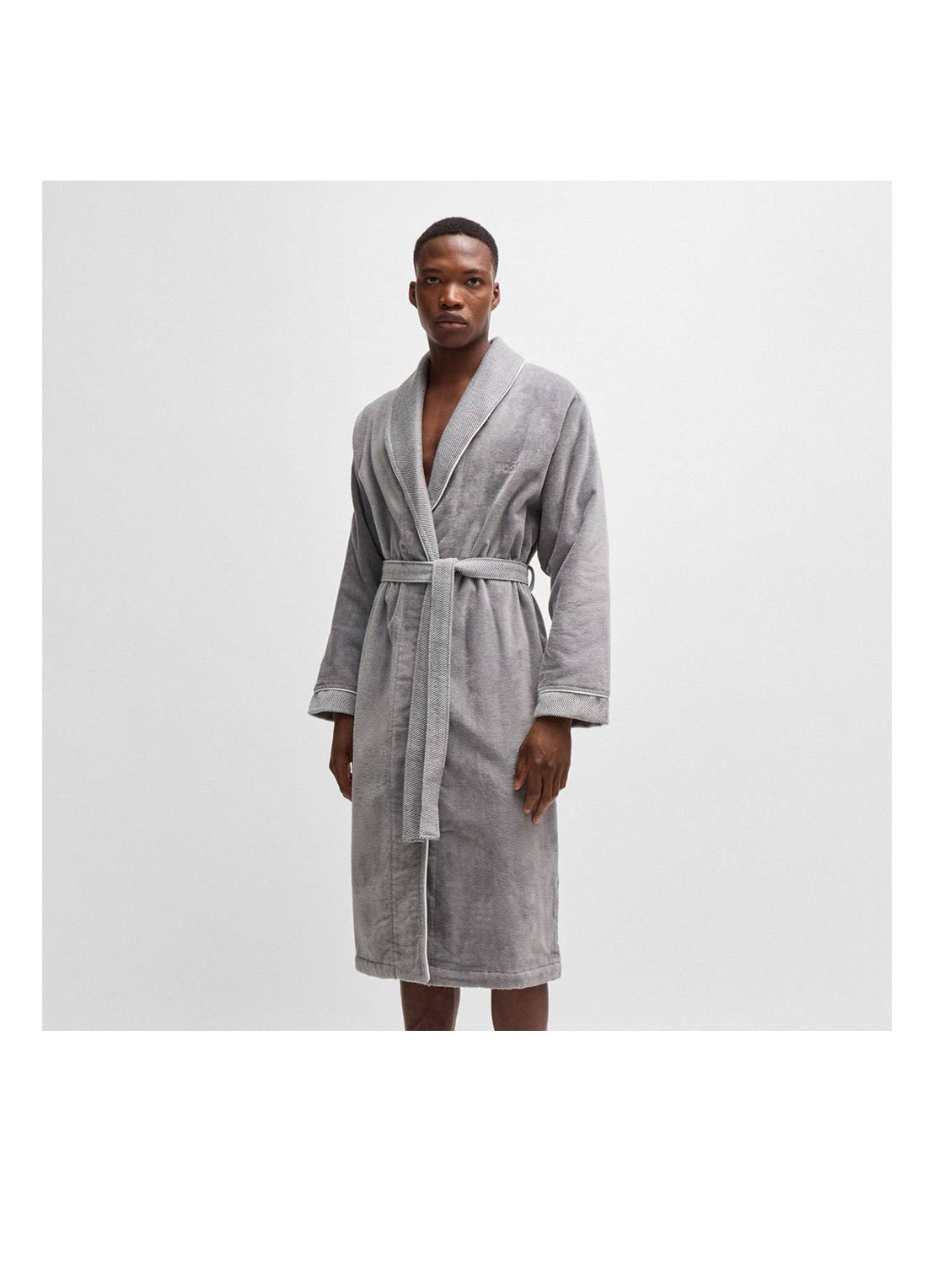 BOSS LORD     CamelH      Bath robe - detail 5 grijs