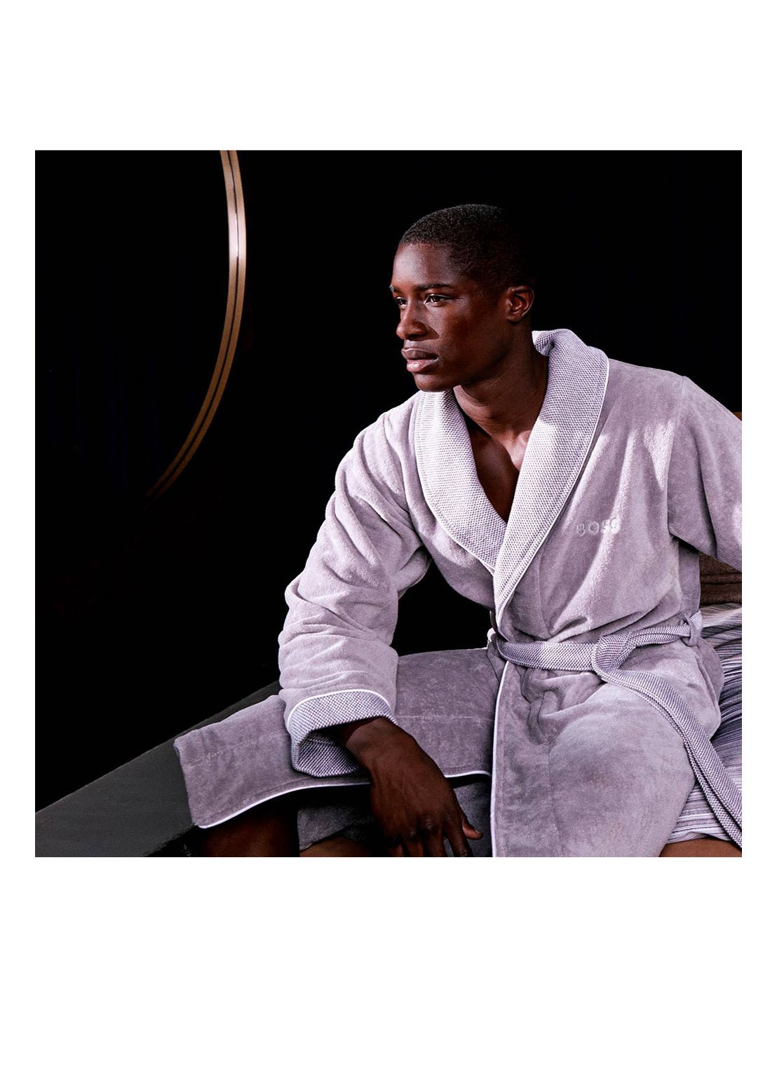 BOSS LORD     CamelH      Bath robe - detail 7 grijs