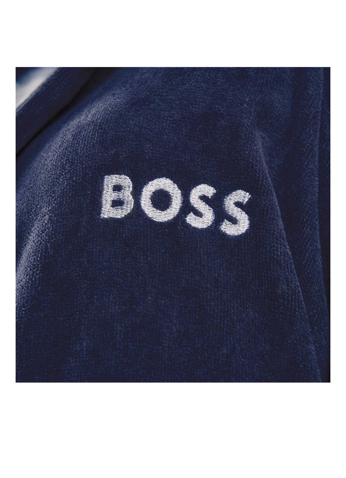 BOSS LORD     CamelH      Bath robe - detail 2 donkerblauw