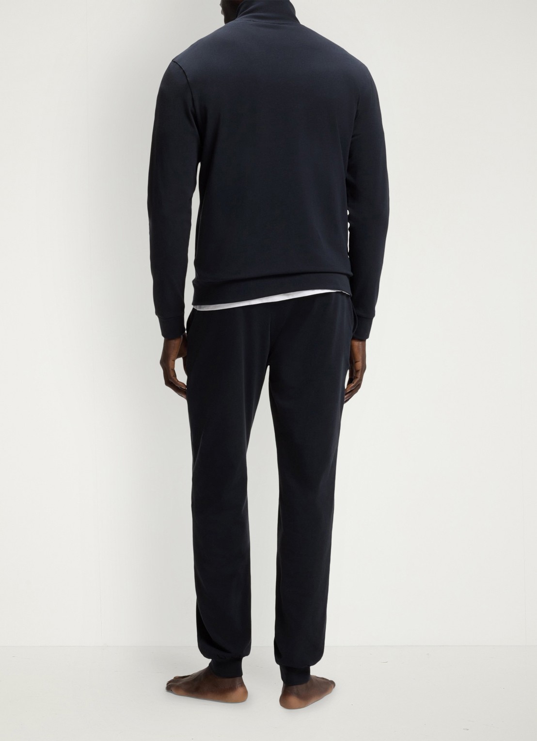 BOSS Loungeset met logo en steekzakken - achterkant 5 donkerblauw