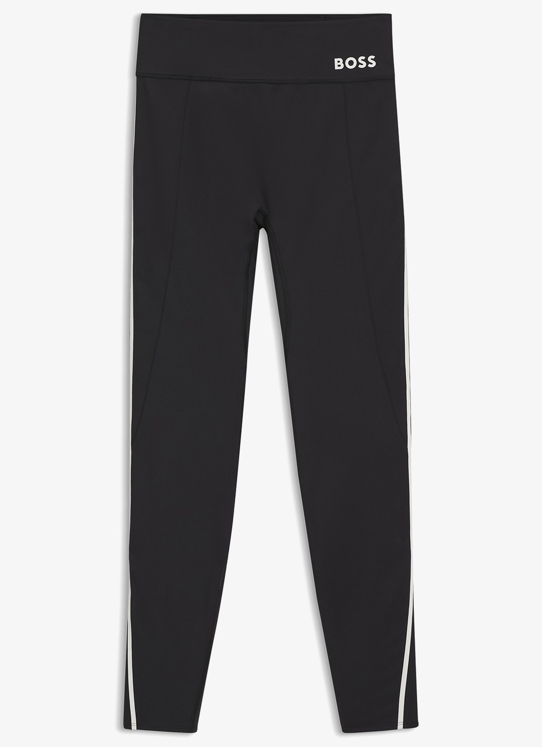 BOSS Low waist skinny fit trainingslegging met logo - voorkant 4 zwart