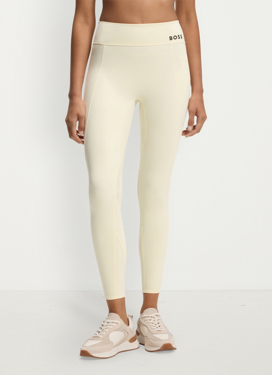 BOSS Low waist skinny fit trainingslegging met logo - detail 4 creme