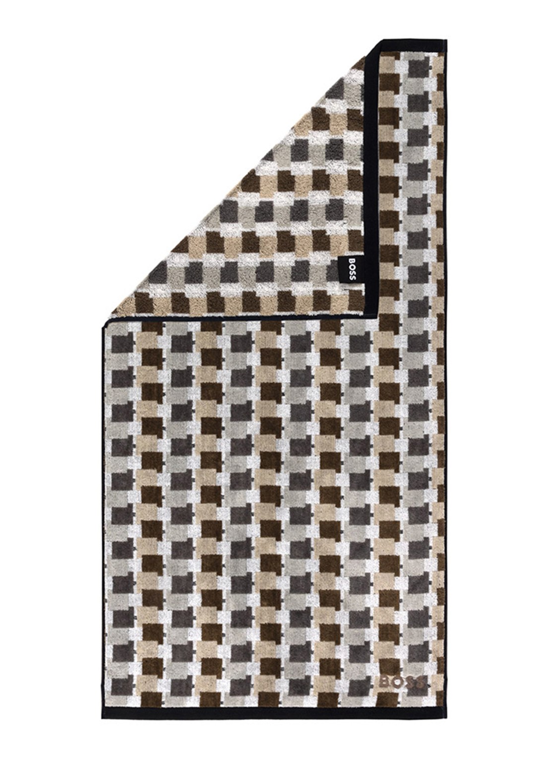 BOSS Lucio badhanddoek - 55 x 100 cm - achterkant 5 beige
