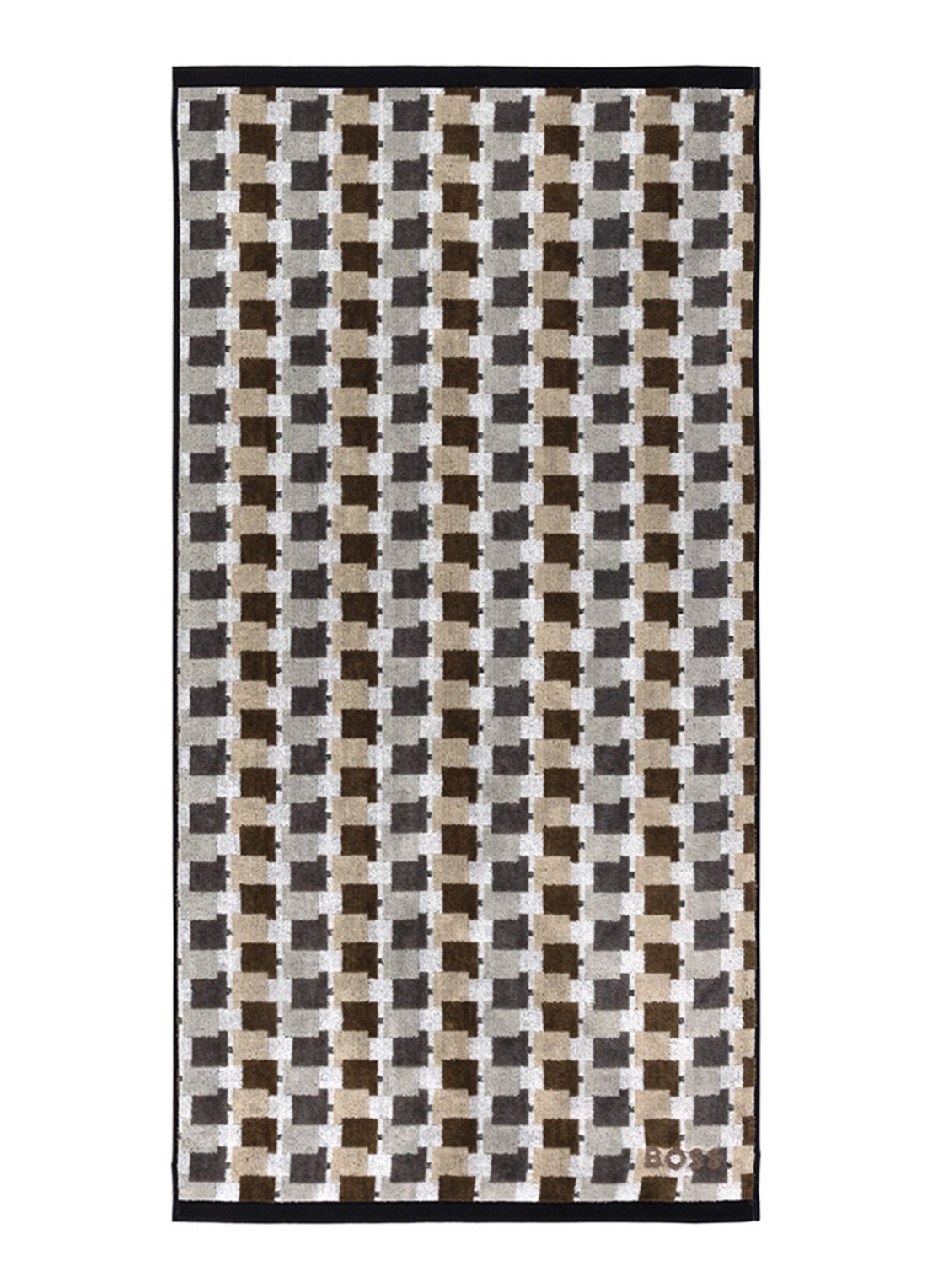 BOSS Lucio badhanddoek - 55 x 100 cm - voorkant 6 beige