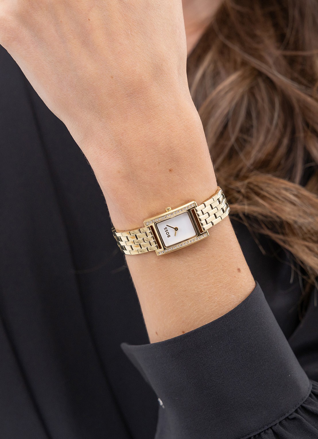 BOSS Lucy Precious horloge HB1502815  - voorkant 4 goud
