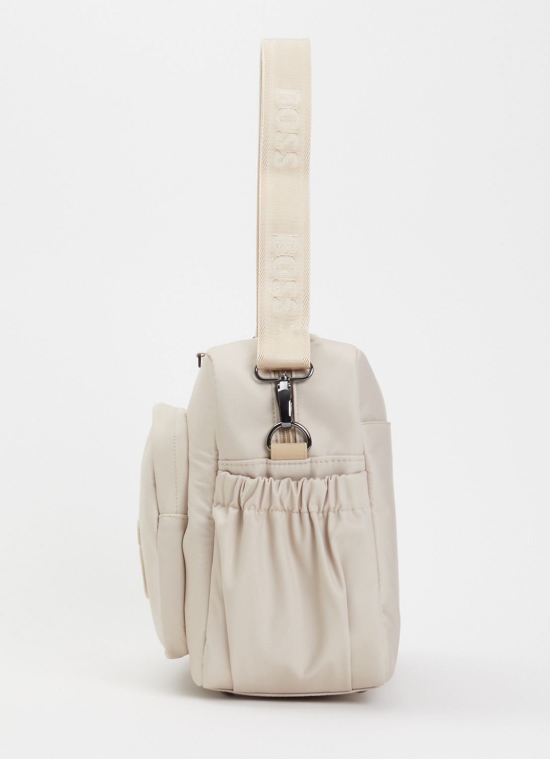 BOSS Luiertas met logoborduring en tasbedel  - detail 3 beige