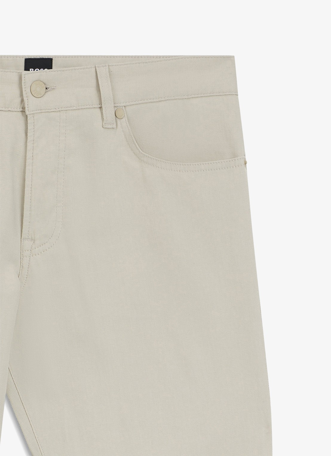 BOSS Maine straight fit pantalon met steekzakken  - detail 6 beige