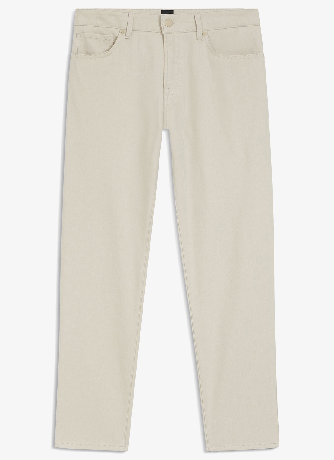 BOSS Maine straight fit pantalon met steekzakken  - voorkant 2 beige