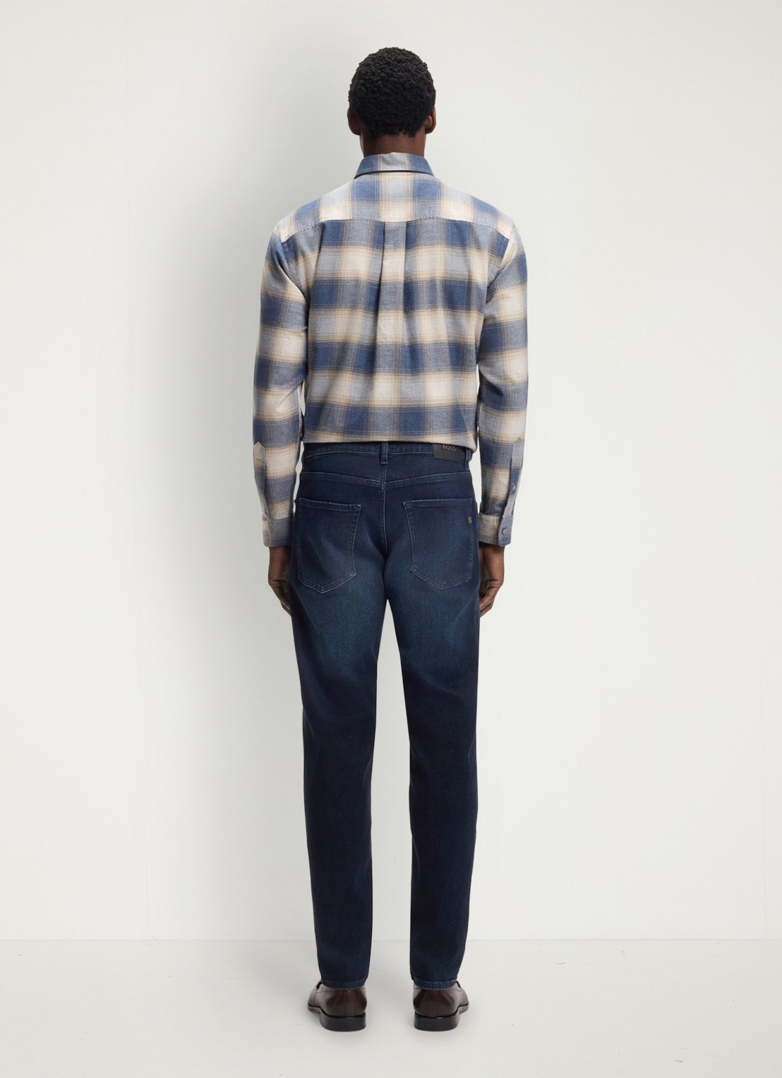 BOSS Maine straight leg jeans in katoenblend - achterkant 4 denim