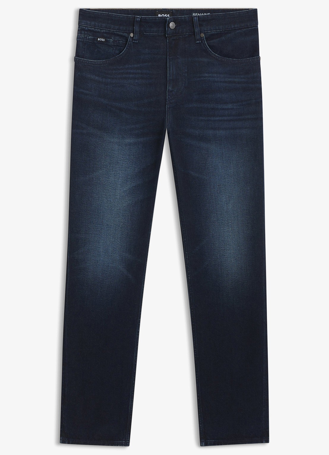 BOSS Maine straight leg jeans in katoenblend - voorkant 5 denim