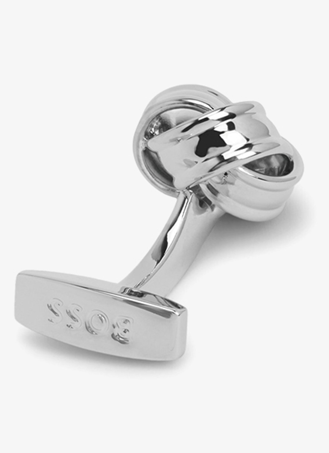BOSS Manchetknopen met knoopdetail  - achterkant 3 zilver