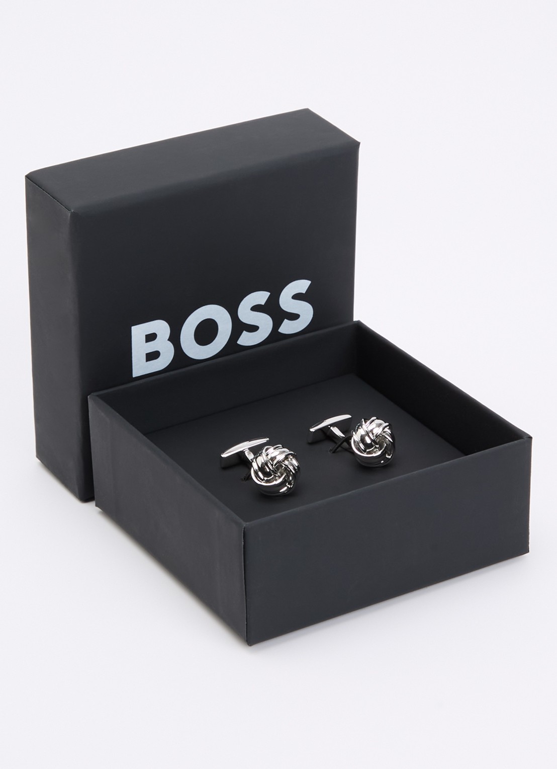 BOSS Manchetknopen met knoopdetail  - detail 2 zilver