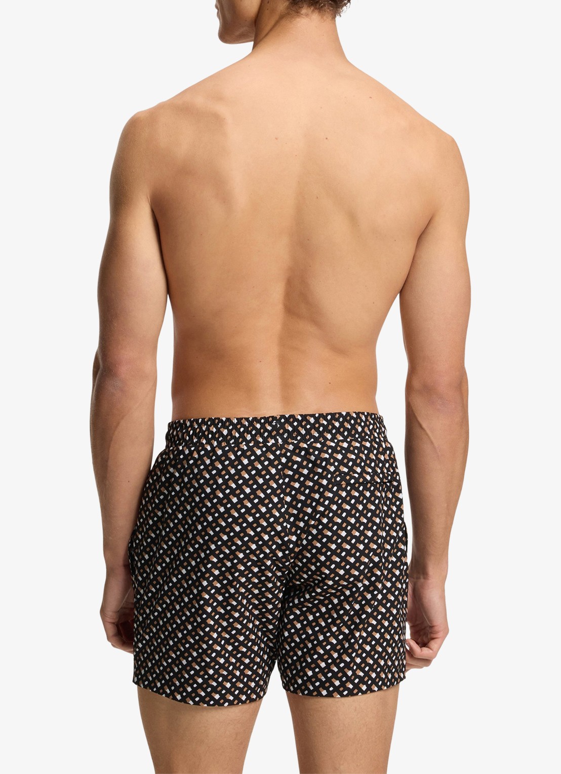 BOSS Manu zwemshorts met logoprint - achterkant 4 zwart