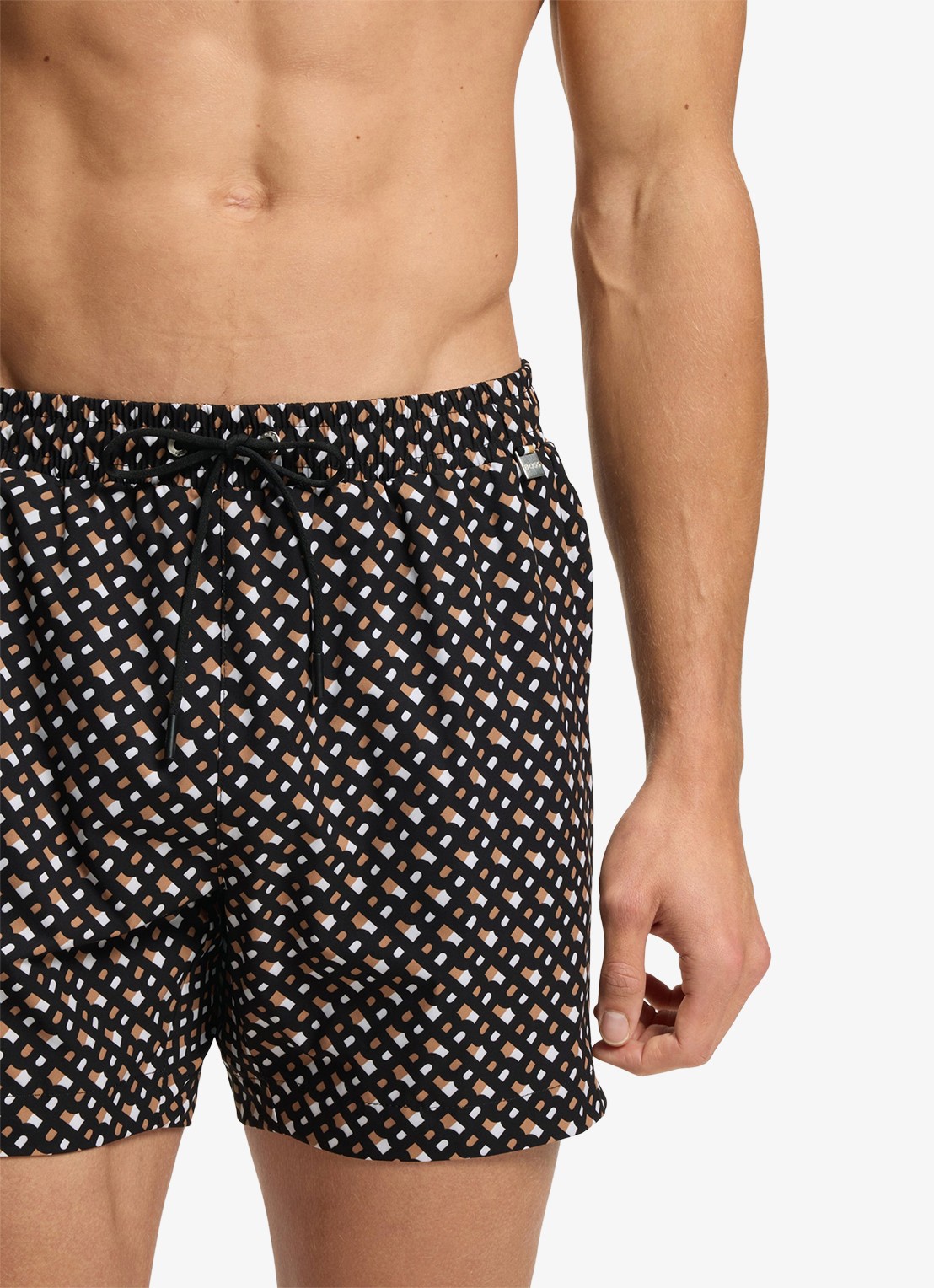 BOSS Manu zwemshorts met logoprint - detail 6 zwart