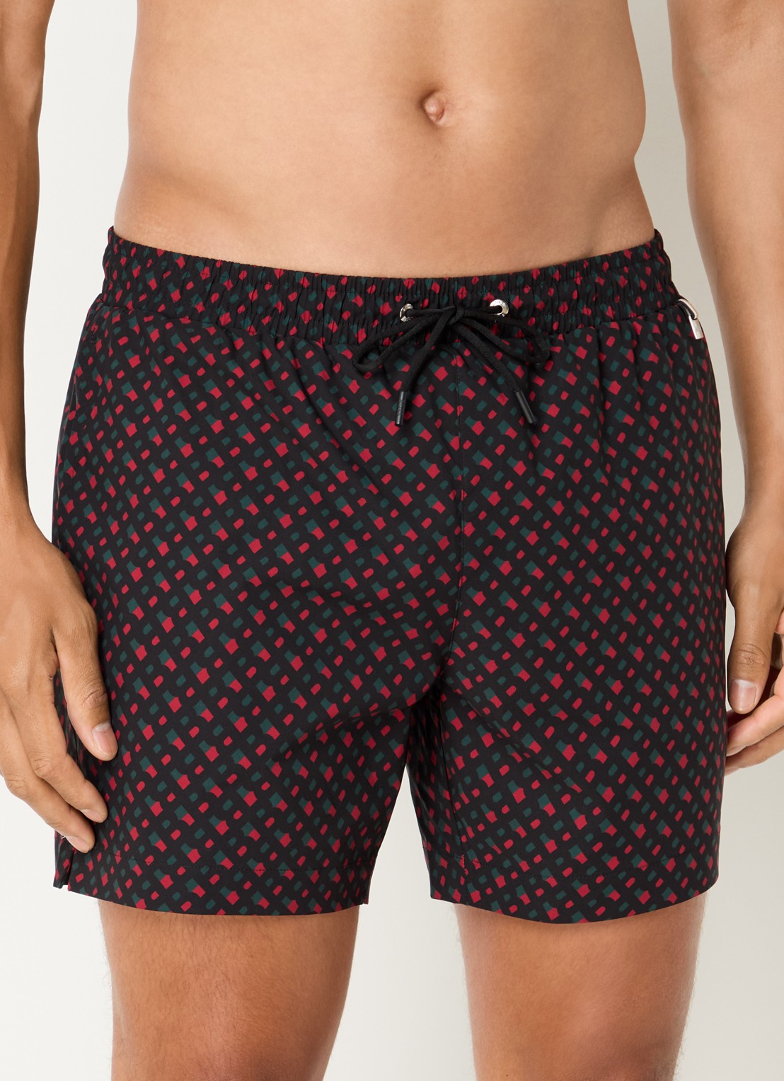 BOSS Manu zwemshorts met logoprint - detail 4 rood