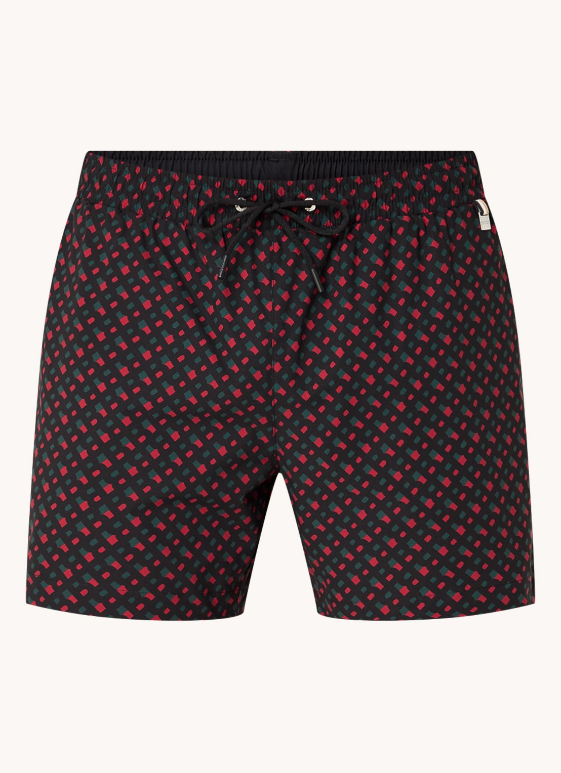 BOSS Manu zwemshorts met logoprint - voorkant rood