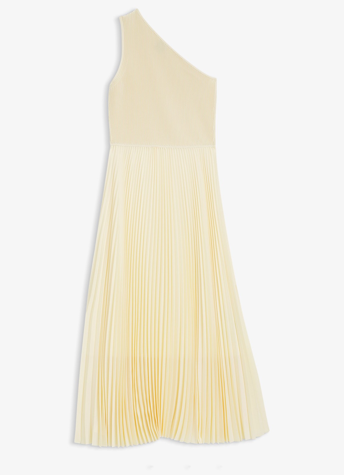 BOSS Midi jurk met plooien - voorkant 4 beige