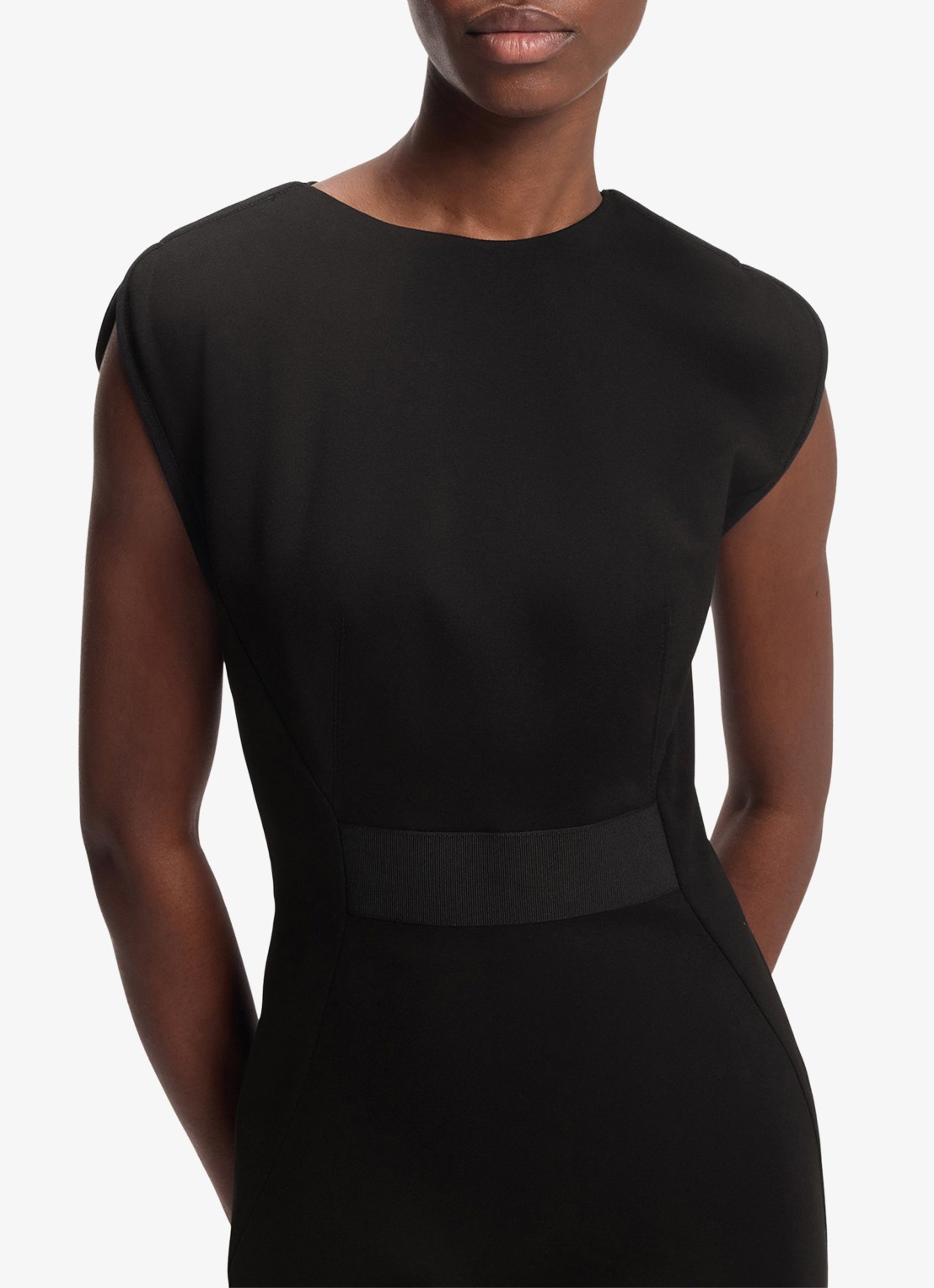 BOSS Midi jurk met split - detail 3 zwart