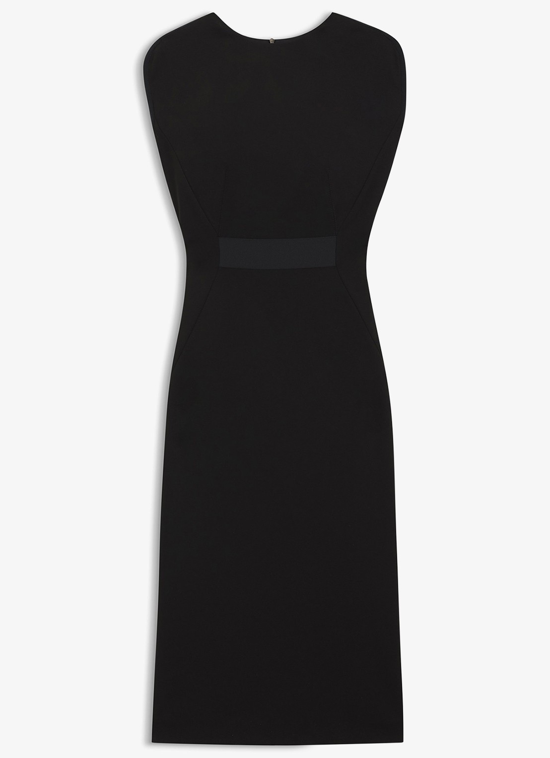 BOSS Midi jurk met split - voorkant 5 zwart