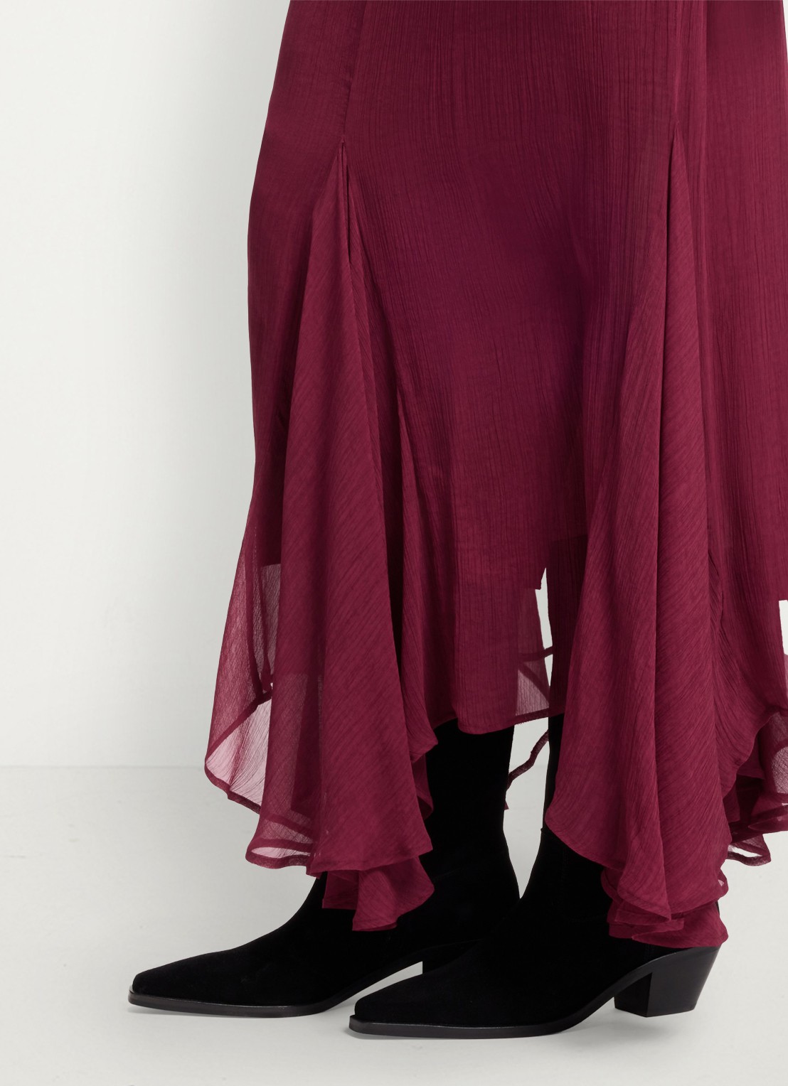 BOSS Midi rok met asymmetrische zoom - detail 3 kersenrood