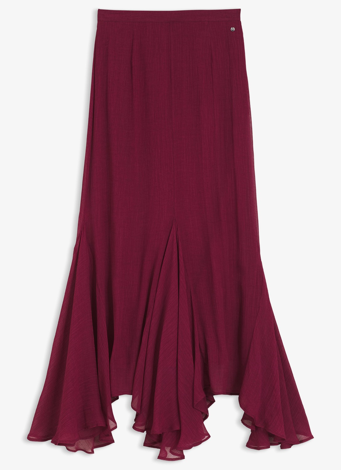 BOSS Midi rok met asymmetrische zoom - voorkant 4 kersenrood