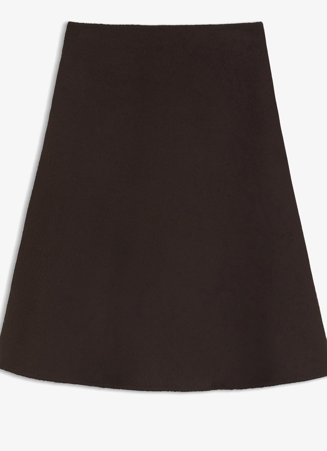 BOSS Midi rok - voorkant donkerbruin