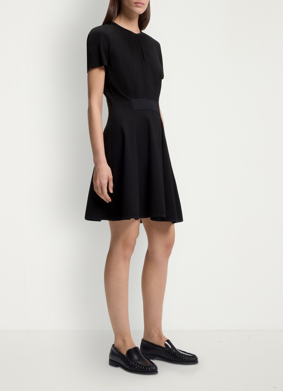 BOSS Mini jurk met ronde hals - detail 3 zwart