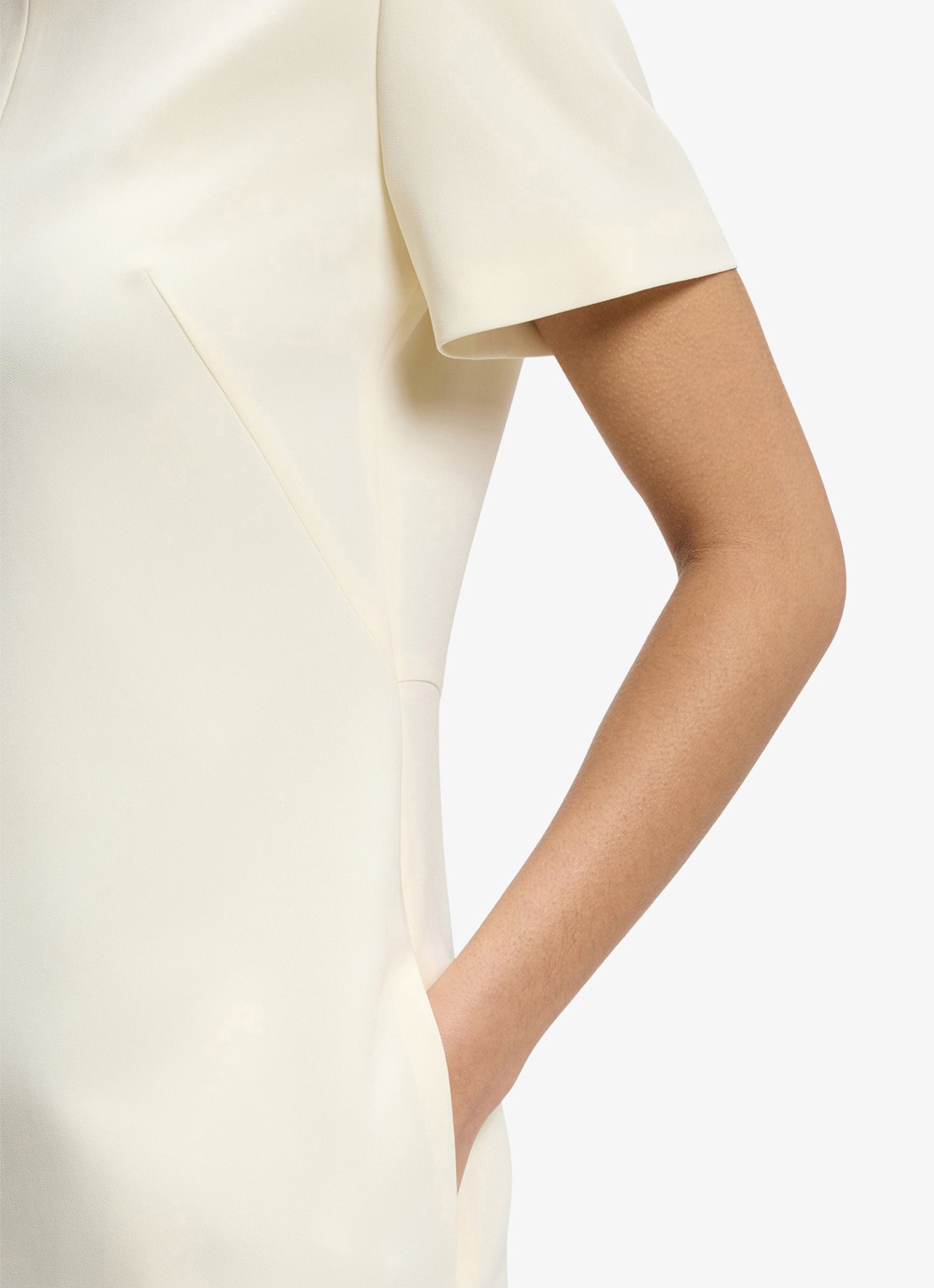 BOSS Mini jurk met steekzakken - detail 5 creme