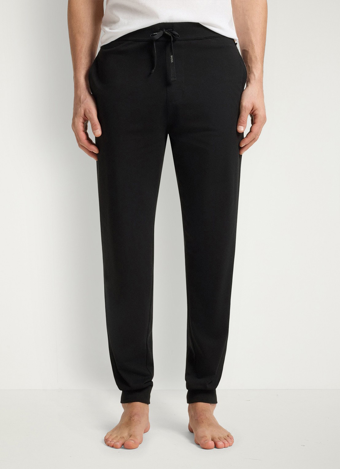 BOSS Mix&Match loungebroek met logoborduring - detail 4 zwart
