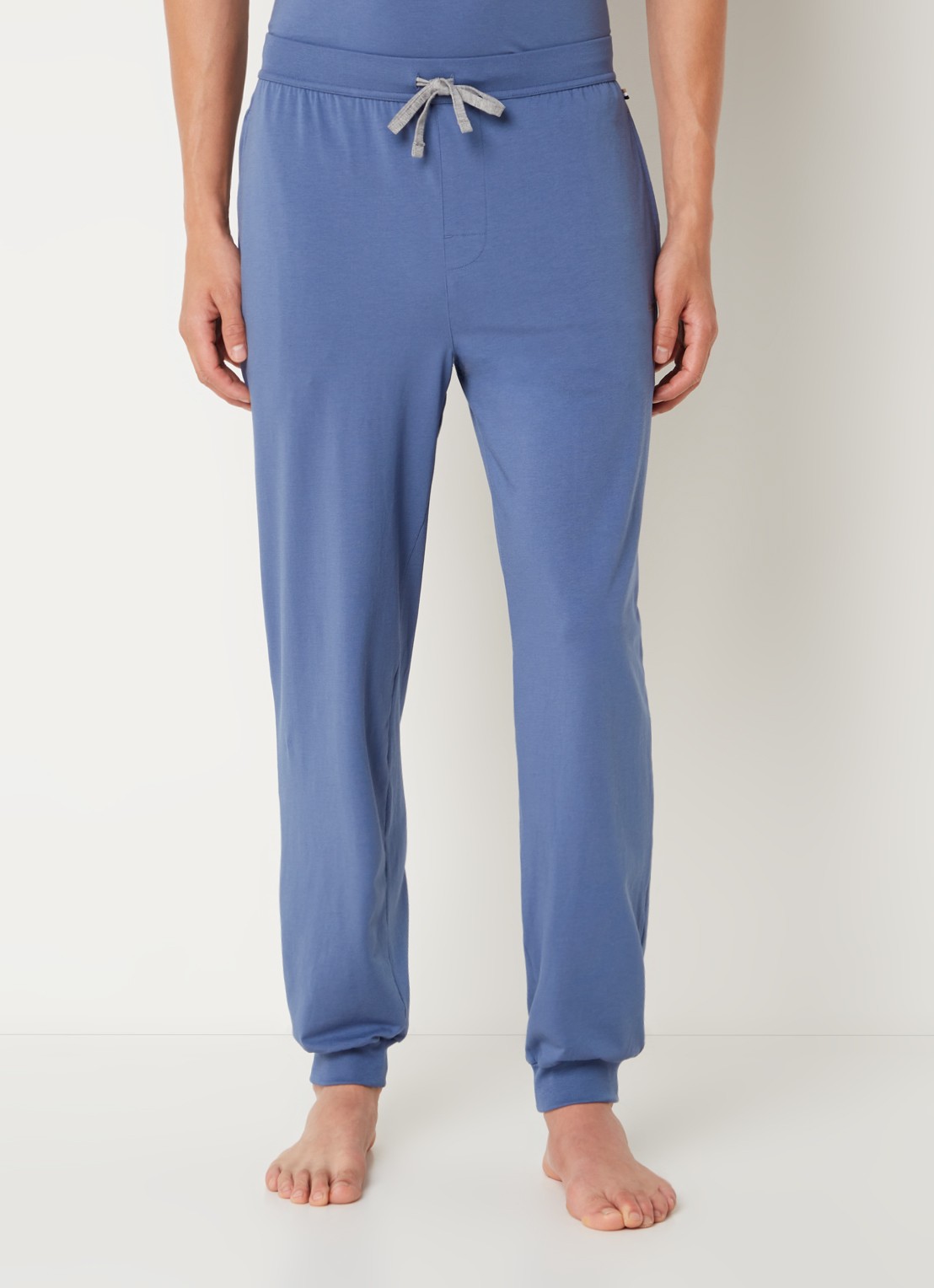 BOSS Mix&Match pyjamabroek met logoborduring en steekzakken - detail 2 blauw