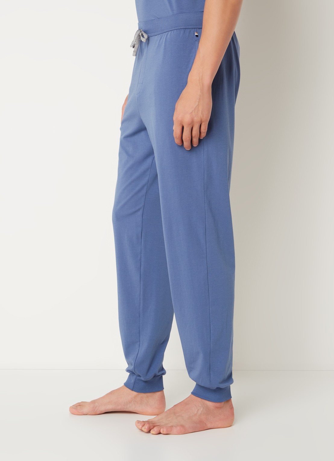 BOSS Mix&Match pyjamabroek met logoborduring en steekzakken - detail 3 blauw