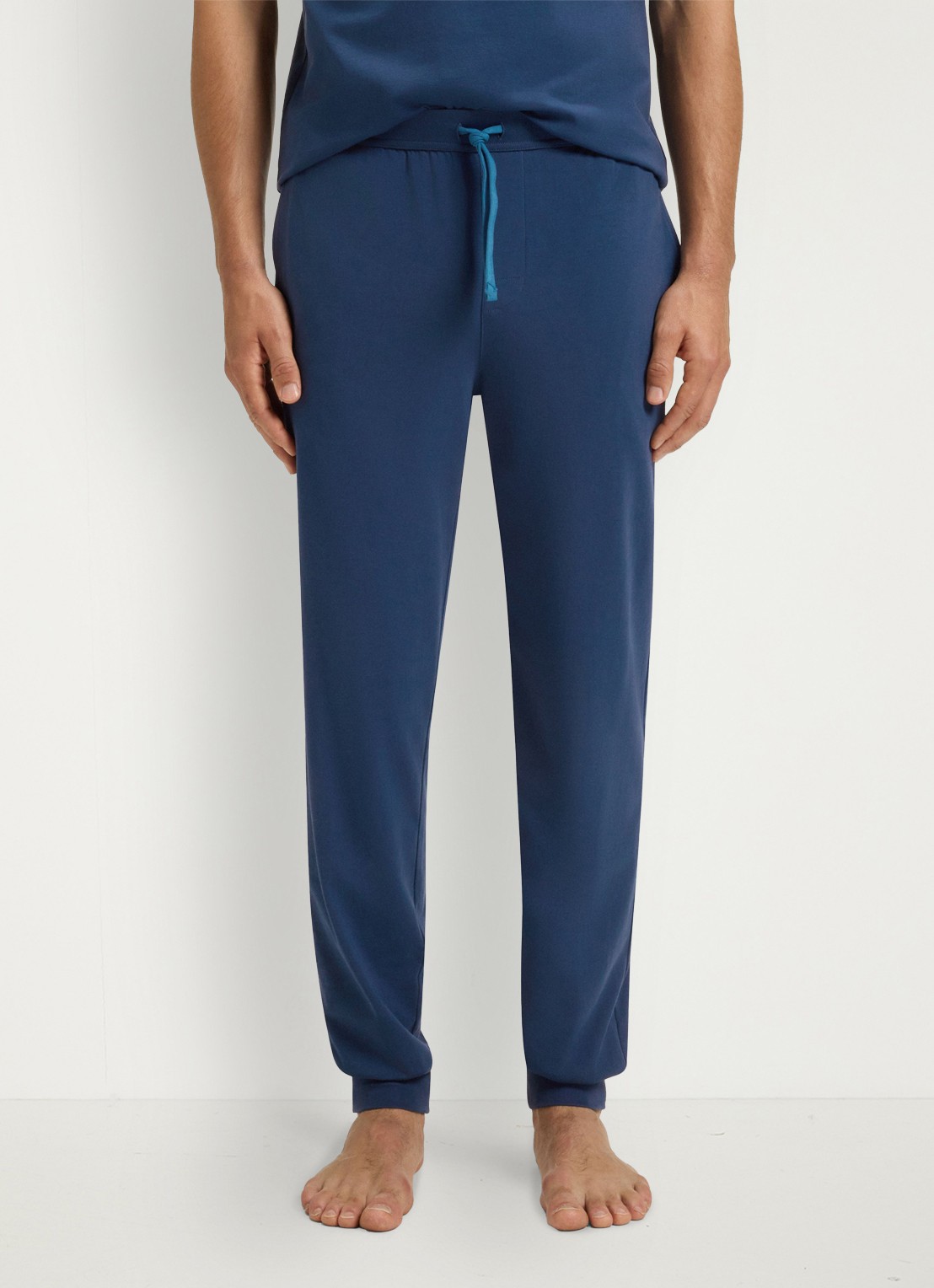 BOSS Mix&Match pyjamabroek met logoborduring en steekzakken - detail 4 petrol