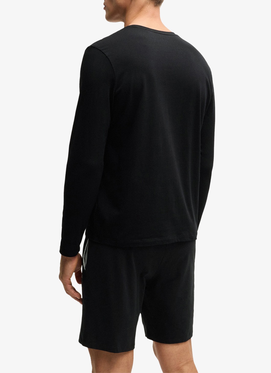 BOSS Mix&Match T-shirt met logoborduring - achterkant zwart