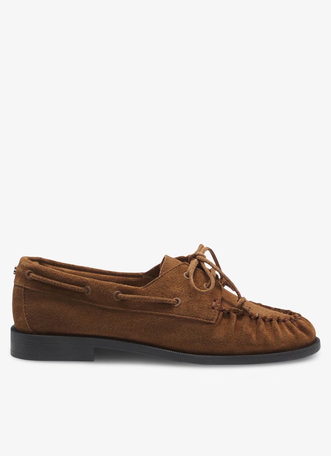 BOSS Mocassins met gestrikt detail - voorkant hazelnootbruin