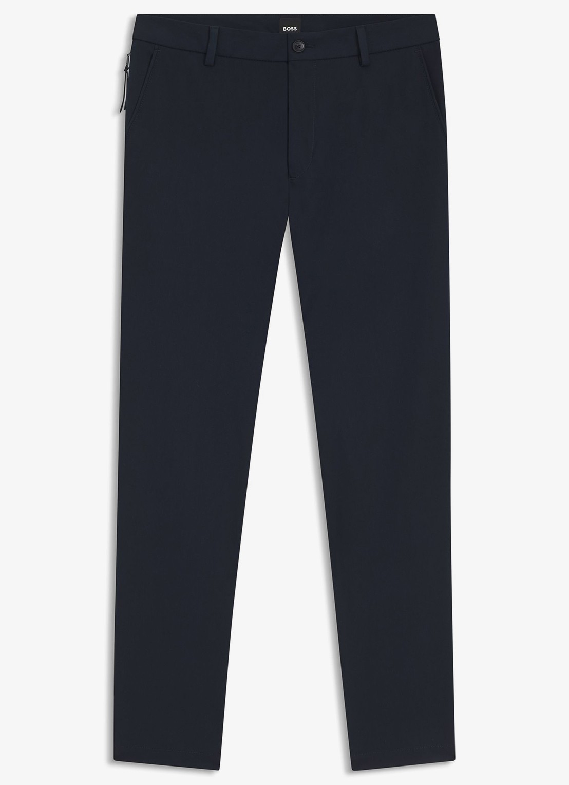 BOSS Modern fit pantalon met steekzakken  - voorkant 2 dark blue-404 / blauw