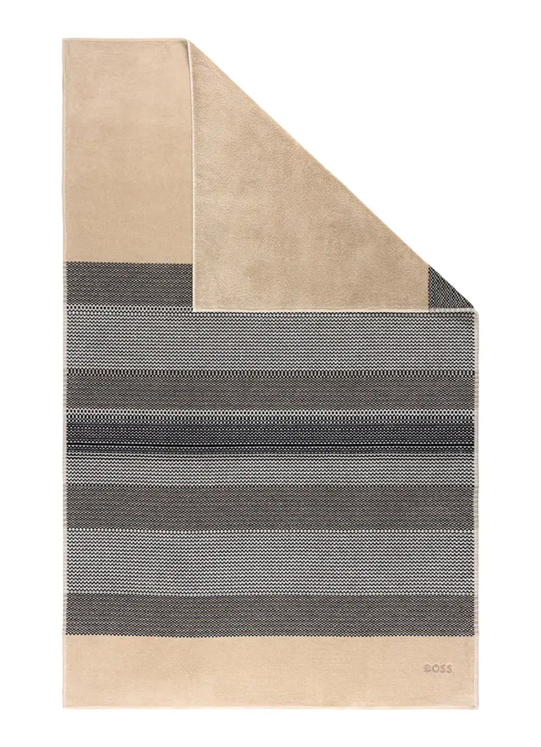 BOSS Modernis badhanddoek 55 x 90 cm - achterkant beige
