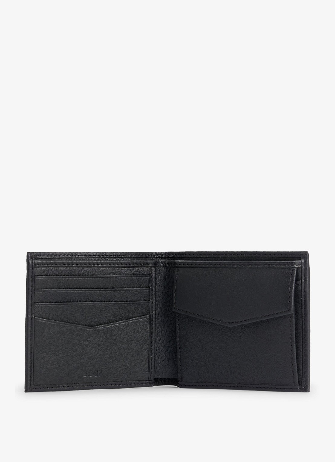 BOSS New Crosstown portemonnee van leer - detail 2 zwart