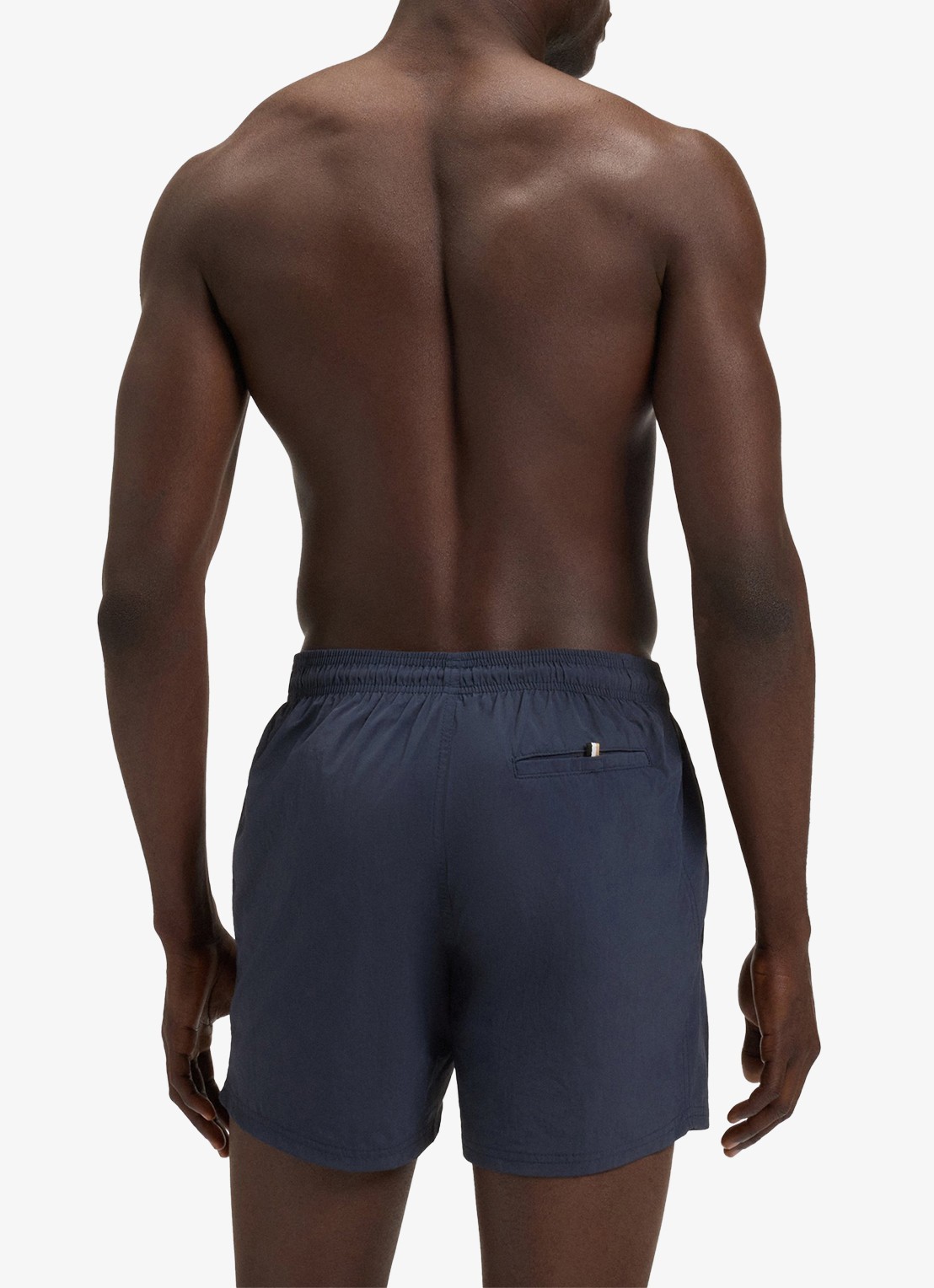 BOSS Octopus zwemshorts met logoprint en steekzakken - achterkant 3 donkerblauw