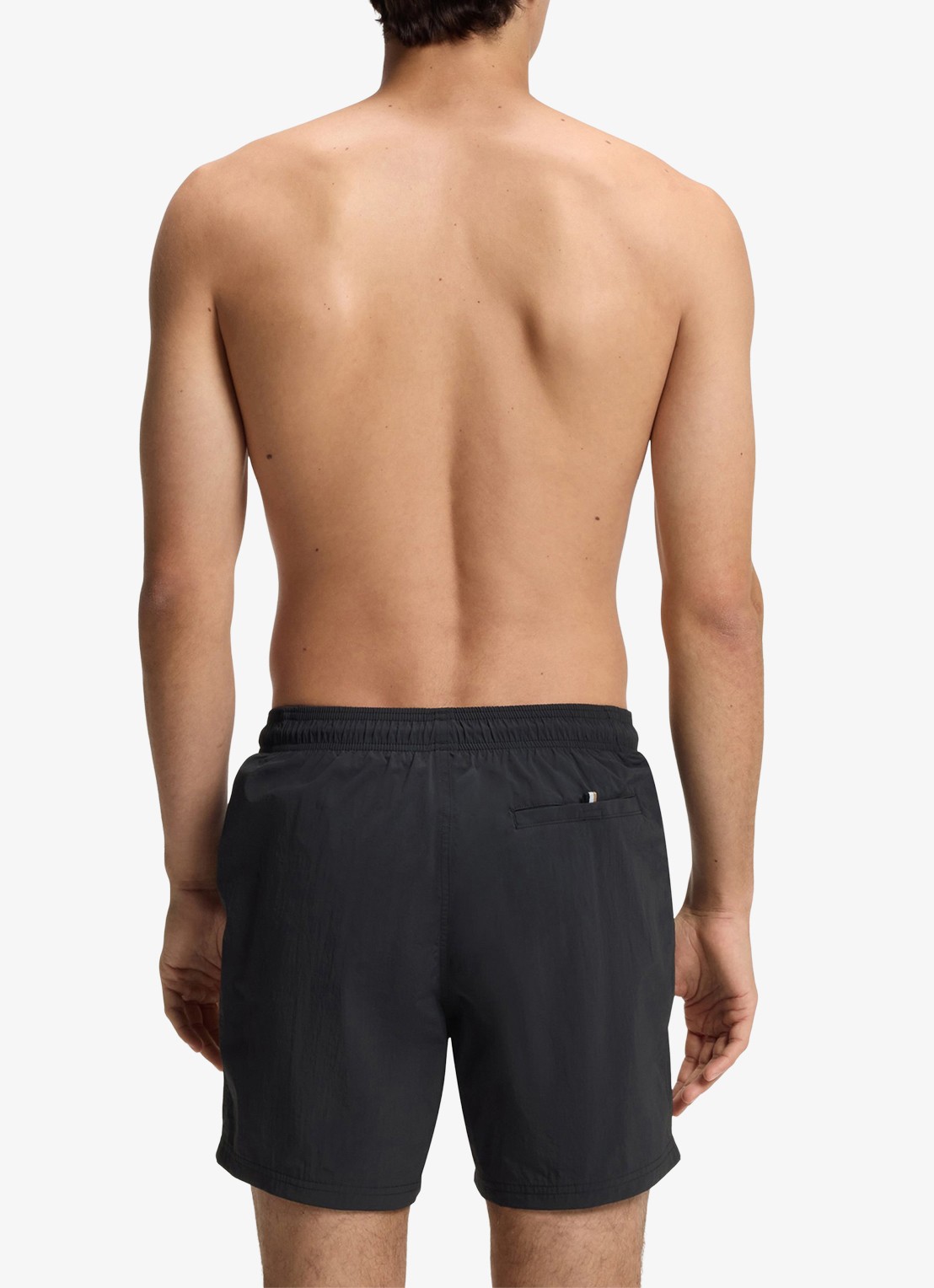 BOSS Octopus zwemshorts met logoprint en steekzakken - achterkant 5 zwart