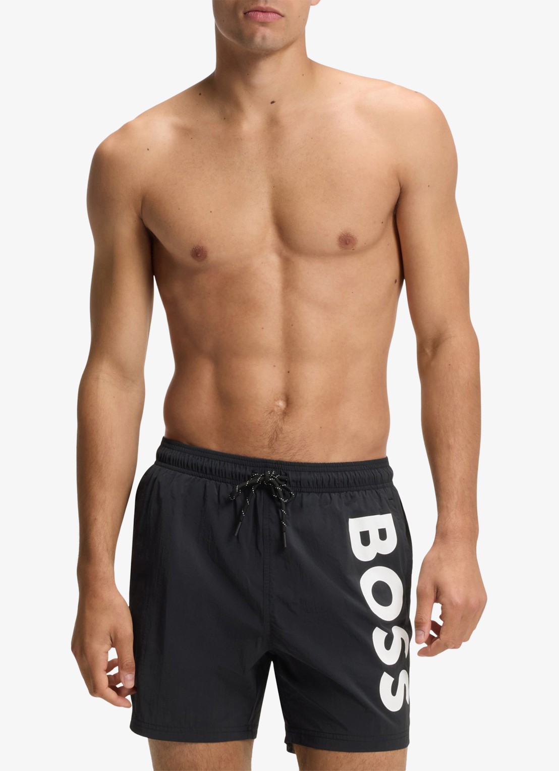 BOSS Octopus zwemshorts met logoprint en steekzakken - detail 3 zwart