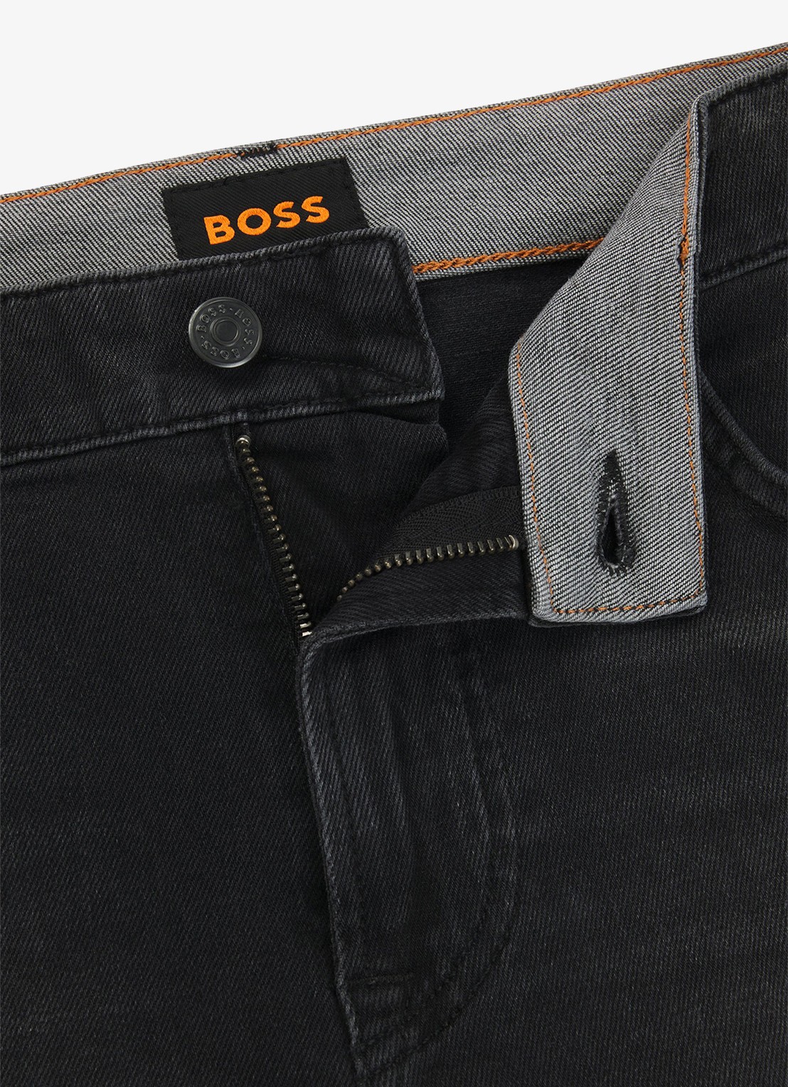 BOSS Onyx tapered jeans met gekleurde wassing - detail 5 zwart