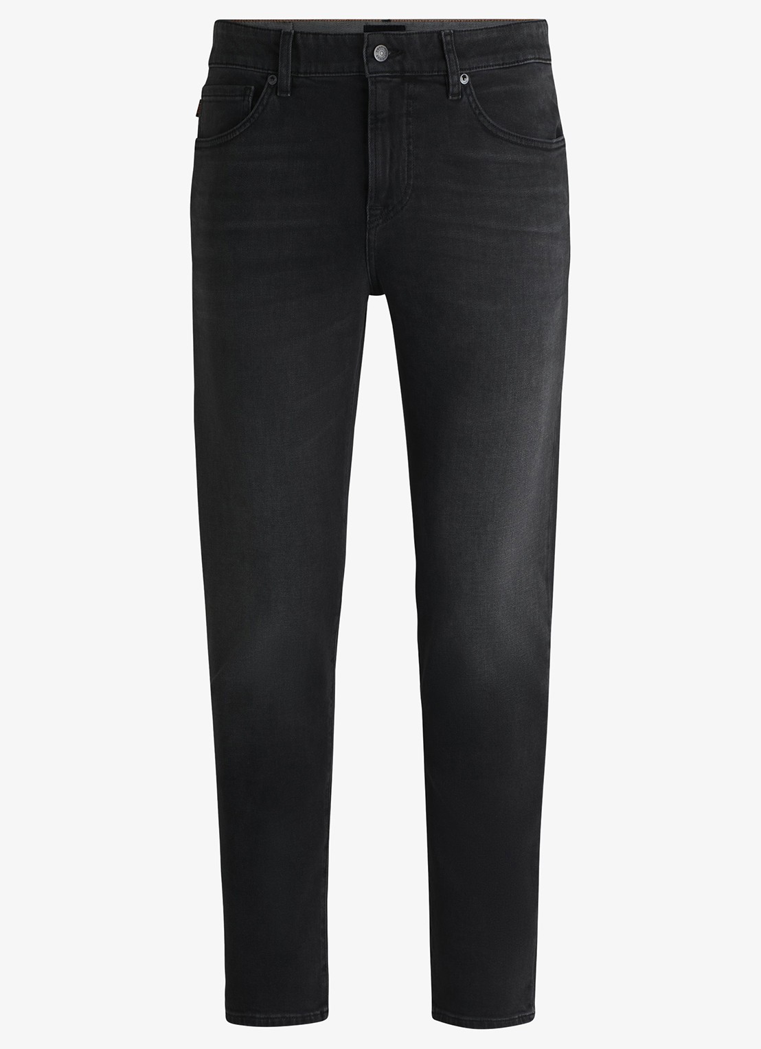 BOSS Onyx tapered jeans met gekleurde wassing - voorkant zwart