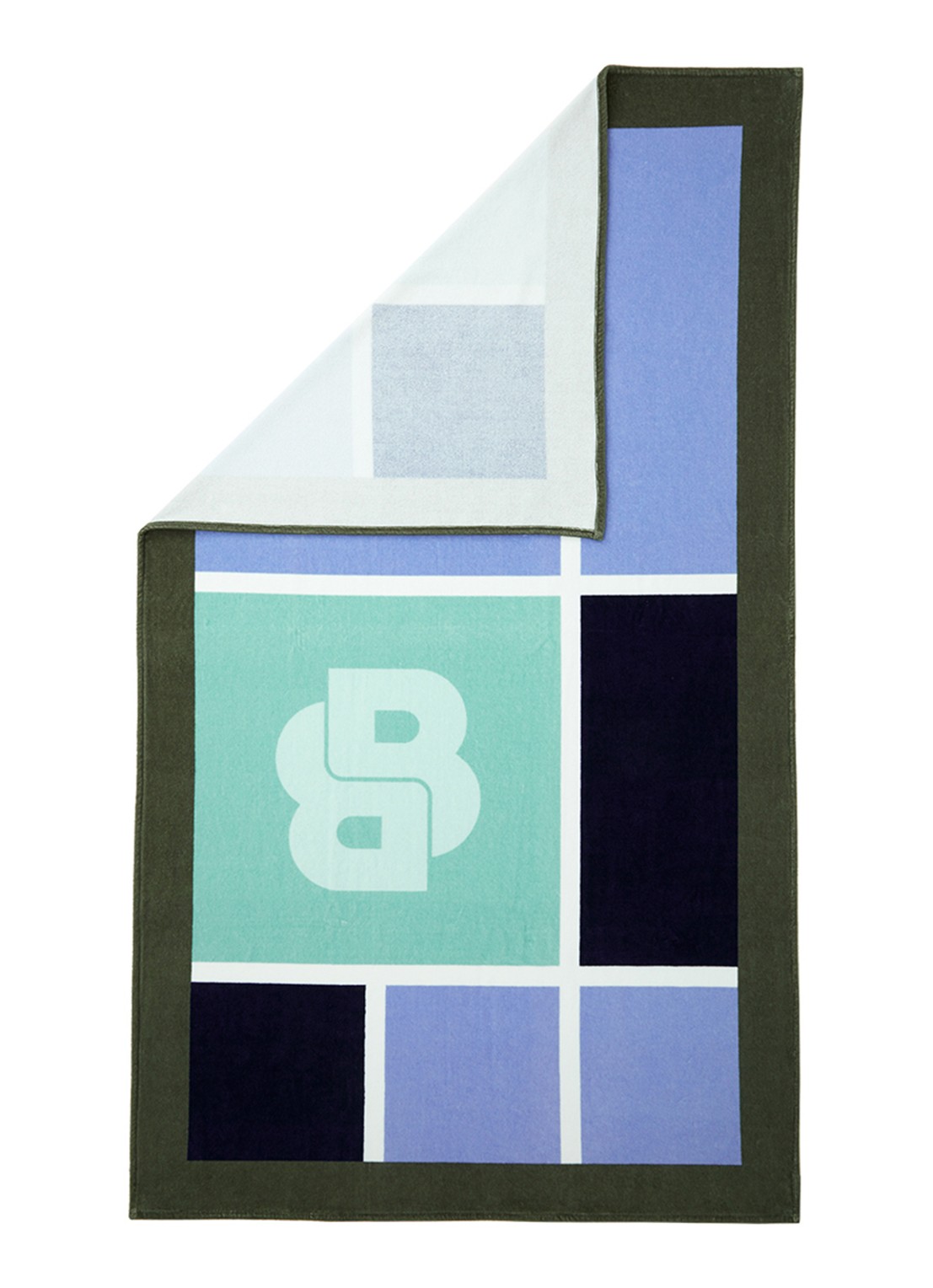 BOSS Oscar strandlaken - 100 x 170 cm - voorkant 3 blauw
