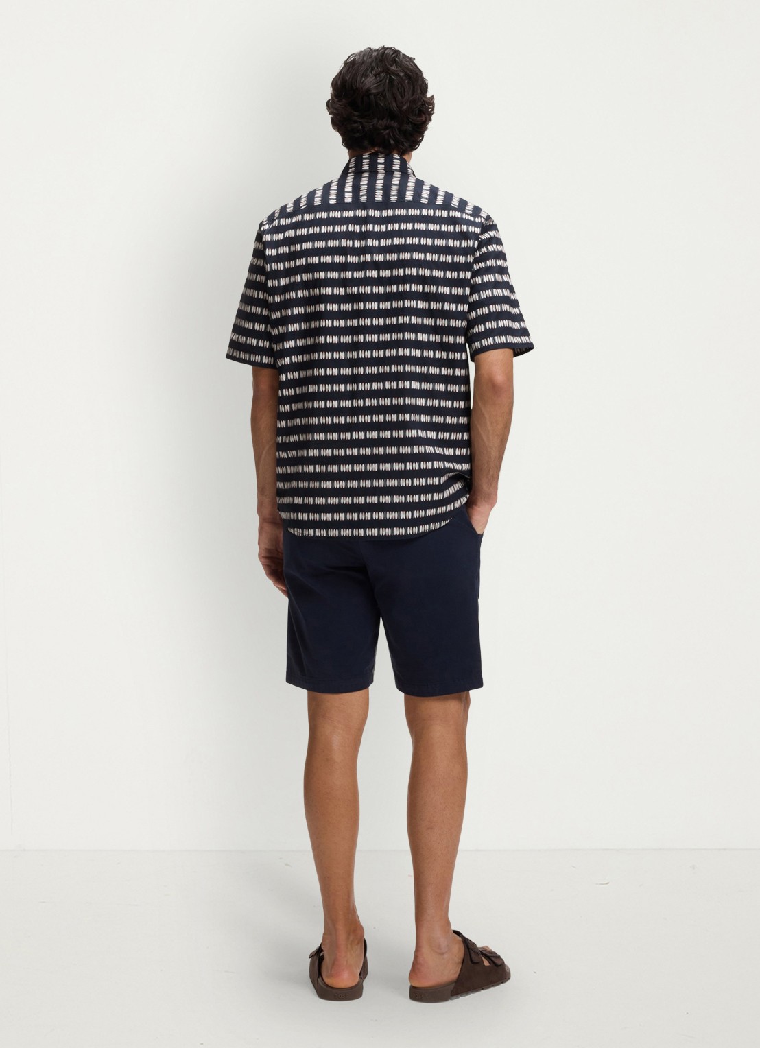 BOSS Overhemd met grafische print - achterkant 3 dark blue-406 / blauw
